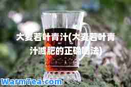 大麦若叶青汁(大麦若叶青汁减肥的正确喝法)