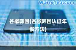 谷歌韩国(谷歌韩国认证年龄方法)