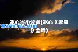 冰心寄小读者(冰心《繁星》全诗)