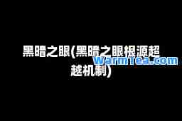 黑暗之眼(黑暗之眼根源超越机制)