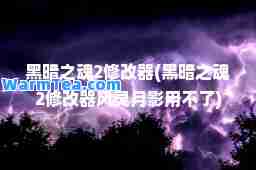 黑暗之魂2修改器(黑暗之魂2修改器风灵月影用不了)