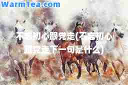 不忘初心跟走(不忘初心跟走下一句是什么)