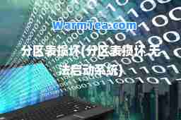 分区表损坏(分区表损坏 无法启动系统)