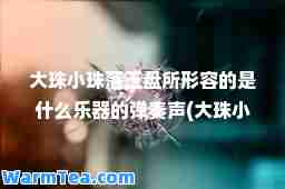 大珠小珠落玉盘所形容的是什么乐器的弹奏声(大珠小珠落玉盘所形容的是什么乐器的弹奏声琵琶)