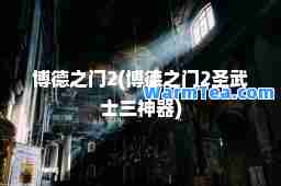 博德之门2(博德之门2圣武士三器)