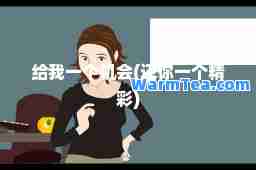 给我一个机会(还你一个精彩)