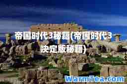 帝国时代3秘籍(帝国时代3决定版秘籍)