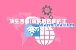 放生回向(放生后回向的正确方法)