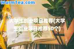 大学生创业项目(大学生创业项目50个)