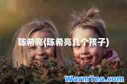 陈希亮(陈希亮几个孩子)
