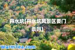 丹水坑(丹水坑风景区要门票吗)