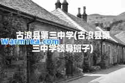 古浪县第三中学(古浪县第三中学领导班子)