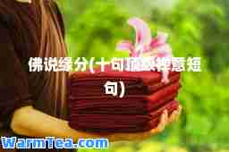 佛说缘分(十句禅意短句)