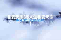 各安天(尽人生各安天)