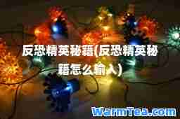 反恐精英秘籍(反恐精英秘籍怎么输入)