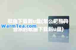 歌曲下载到u盘(怎么把酷狗音乐的歌曲下载到u盘)