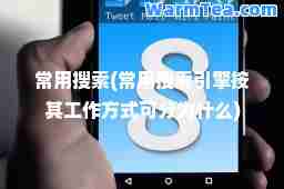 常用搜索(常用搜索引擎按其工作方式可分为什么)