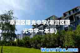 奉贤区曙光中学(奉贤区曙光中学一本率)