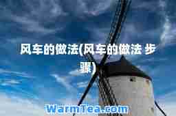 风车的做法(风车的做法 步骤)