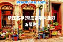 茶庄名字(茶庄名字大全好听聚财)
