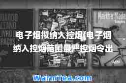 电子烟拟纳入控烟(电子烟纳入控烟范围最严控烟令出台)