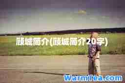 顾城简介(顾城简介20字)