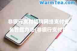非银行支付机构网络支付业务管理办法(非银行支付机构网络支付业务管理办法是什么意思)