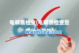 电解质检查(电解质检查是查什么病的)
