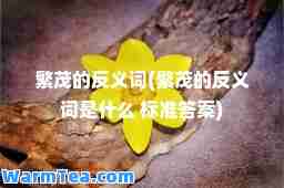 繁茂的反义词(繁茂的反义词是什么 标准答案)