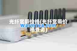 光纤宽带价格(光纤宽带价格查询)
