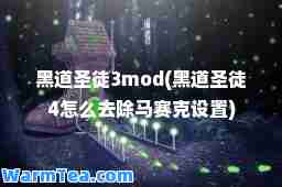 黑道圣徒3mod(黑道圣徒4怎么去除马赛克设置)