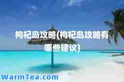 枸杞岛攻略(枸杞岛攻略有哪些建议)