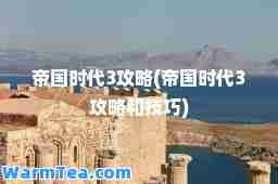 帝国时代3攻略(帝国时代3攻略和技巧)