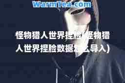 怪物猎人世界捏脸(怪物猎人世界捏脸数据怎么导入)