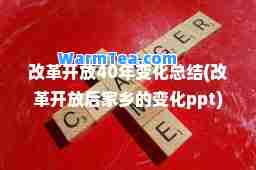 改革开放40年变化总结(改革开放后家乡的变化ppt)