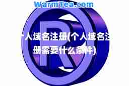 个人域名注册(个人域名注册需要什么条件)