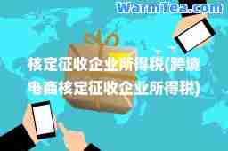 核定征收企业所得税(跨境电商核定征收企业所得税)