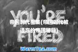 帝国时代密集(帝国时代被遗忘的帝国秘籍)