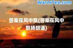 答案在风中飘(答案在风中飘扬朗诵)