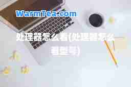 处理器怎么看(处理器怎么看型号)