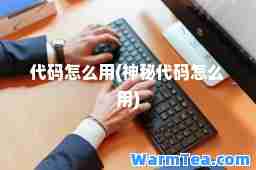 代码怎么用(秘代码怎么用)