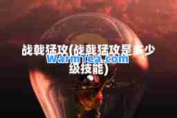战戟猛攻(战戟猛攻是多少级技能)