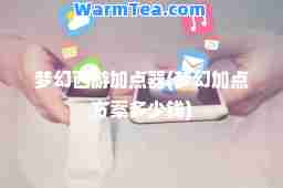 梦幻西游加点器(梦幻加点方案多少钱)