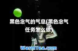 黑色念气的气息(黑色念气任务怎么做)