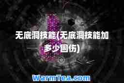 无底洞技能(无底洞技能加多少固伤)