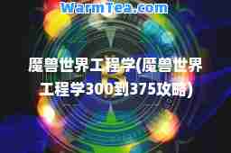 魔兽世界工程学(魔兽世界工程学300到375攻略)