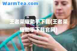 王者荣耀助手下载(王者荣耀助手下载官网)