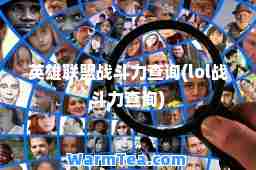 英雄联盟战斗力查询(lol战斗力查询)