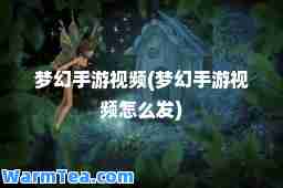 梦幻手游视频(梦幻手游视频怎么发)