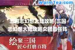 三国志幻想大陆攻略(三国志幻想大陆攻略女团最强阵容)